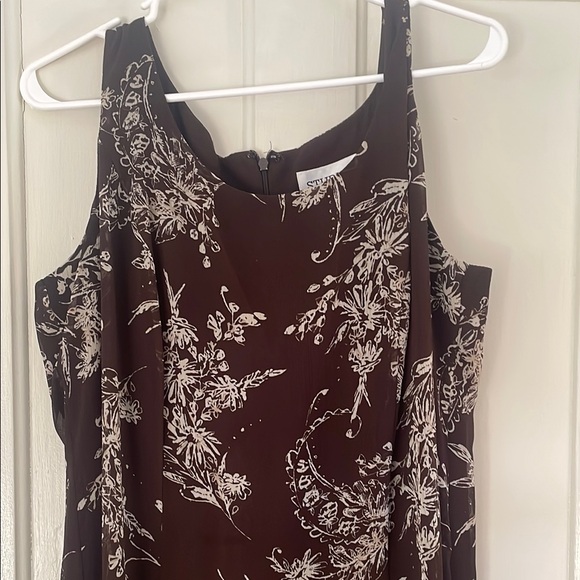 Studio I Brown and White Floral Dress - Picture 1 of 2